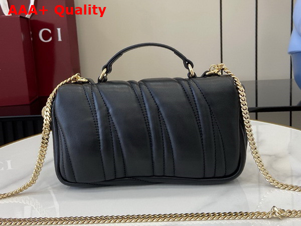 Gucci GG Milano Mini Top Handle Bag in Black Puffy Quilted Leather 806017 Replica