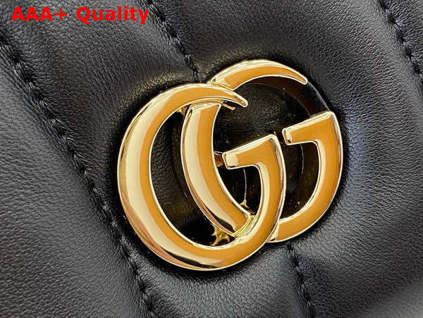 Gucci GG Milano Mini Top Handle Bag in Black Puffy Quilted Leather 806017 Replica