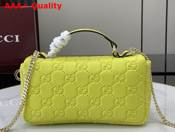 Gucci GG Milano Mini Top Handle Bag in Bright Green GG Puffy Leather 806017 Replica