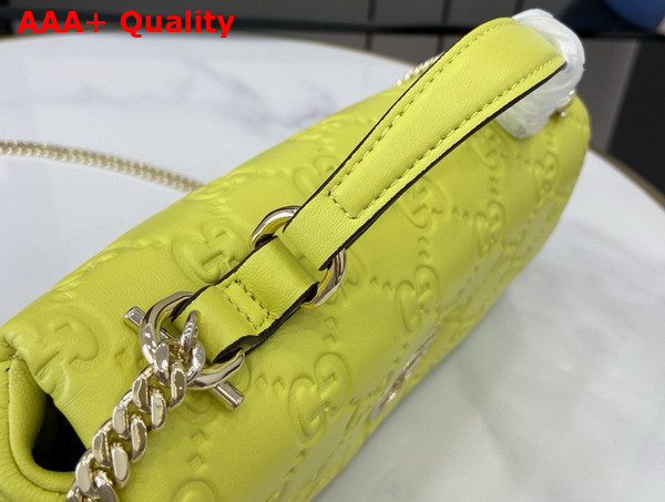 Gucci GG Milano Mini Top Handle Bag in Bright Green GG Puffy Leather 806017 Replica