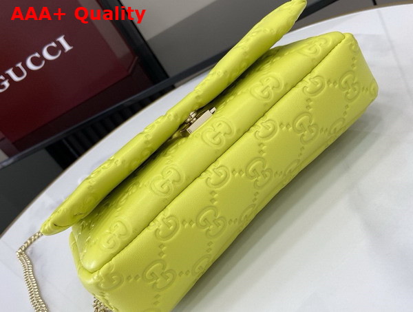 Gucci GG Milano Mini Top Handle Bag in Bright Green GG Puffy Leather 806017 Replica