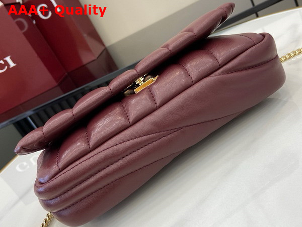 Gucci GG Milano Mini Top Handle Bag in Rosso Ancora Red Puffer Quilted Leather 806017 Replica