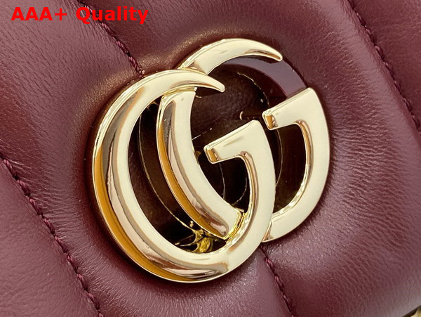 Gucci GG Milano Mini Top Handle Bag in Rosso Ancora Red Puffer Quilted Leather 806017 Replica