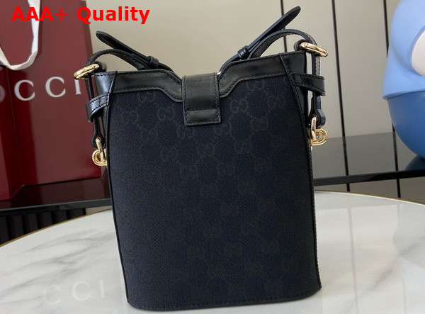 Gucci GG Mini Bucket Shoulder Bag in Black Original GG Canvas 782919 Replica