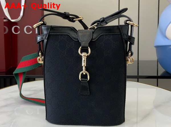 Gucci GG Mini Bucket Shoulder Bag in Black Original GG Canvas 782919 Replica