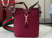 Gucci GG Mini Bucket Shoulder Bag in Gucci Rosso Ancora GG Canvas 782919 Replica