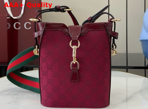 Gucci GG Mini Bucket Shoulder Bag in Gucci Rosso Ancora GG Canvas 782919 Replica