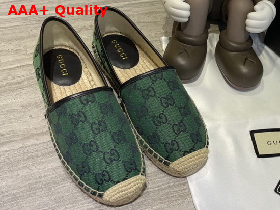 Gucci GG Multicolor Espadrille Green and Blue GG Canvas 663674 Replica