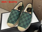 Gucci GG Multicolor Espadrille Green and Blue GG Canvas 663674 Replica