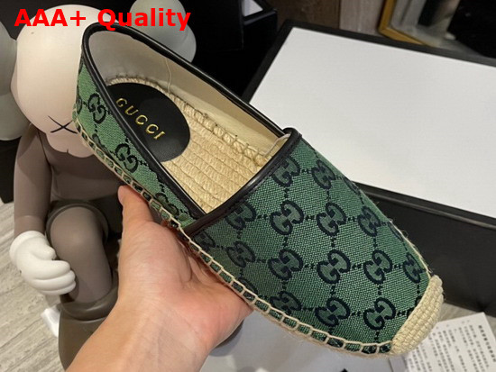 Gucci GG Multicolor Espadrille Green and Blue GG Canvas 663674 Replica