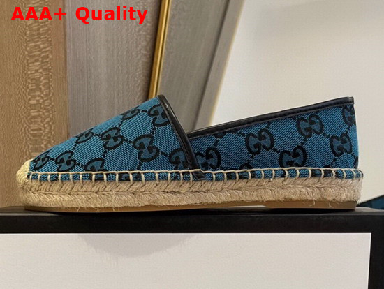 Gucci GG Multicolor Espadrille Light Blue and Blue GG Canvas 663674 Replica