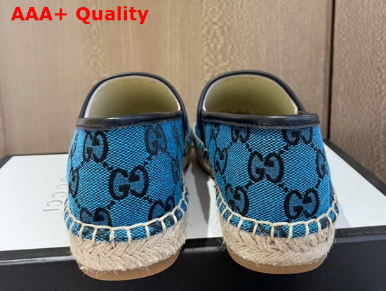 Gucci GG Multicolor Espadrille Light Blue and Blue GG Canvas 663674 Replica