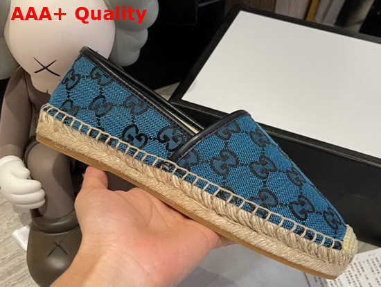 Gucci GG Multicolor Espadrille Light Blue and Blue GG Canvas 663674 Replica