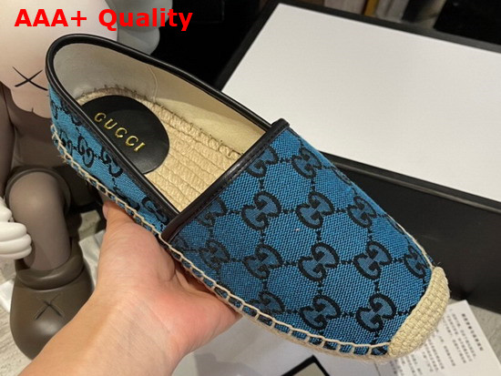 Gucci GG Multicolor Espadrille Light Blue and Blue GG Canvas 663674 Replica