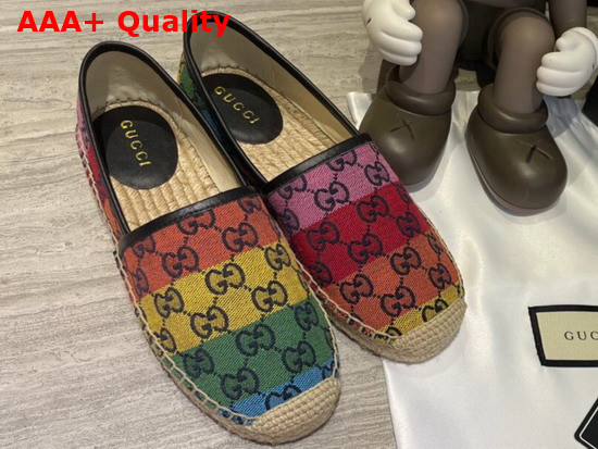 Gucci GG Multicolor Espadrille Multicolor Canvas 663674 Replica