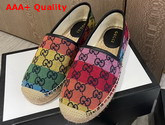 Gucci GG Multicolor Espadrille Multicolor Canvas 663674 Replica