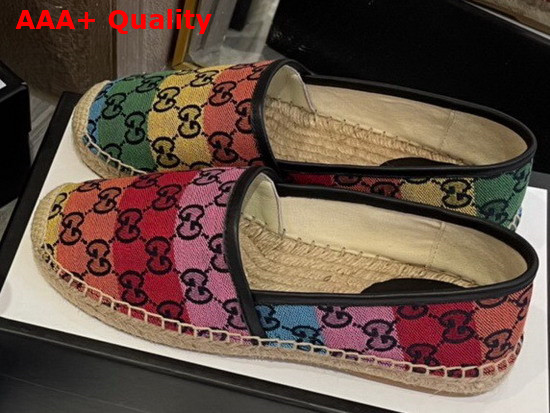 Gucci GG Multicolor Espadrille Multicolor Canvas 663674 Replica