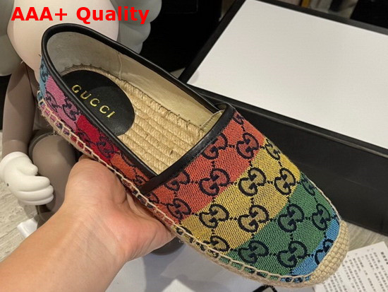 Gucci GG Multicolor Espadrille Multicolor Canvas 663674 Replica