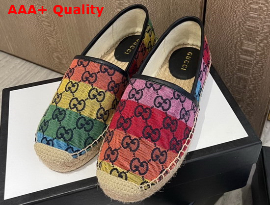 Gucci GG Multicolor Espadrille Multicolor Canvas 663674 Replica