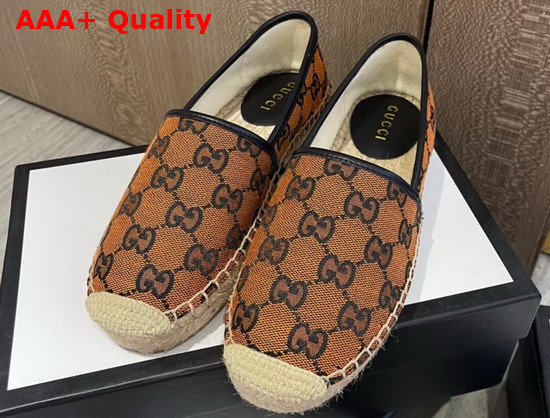 Gucci GG Multicolor Espadrille Orange and Blue GG Canvas 663674 Replica