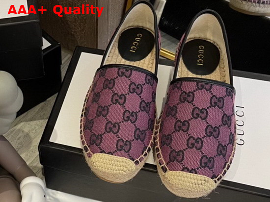 Gucci GG Multicolor Espadrille Pink and Blue GG Canvas 663674 Replica