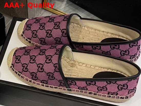 Gucci GG Multicolor Espadrille Pink and Blue GG Canvas 663674 Replica