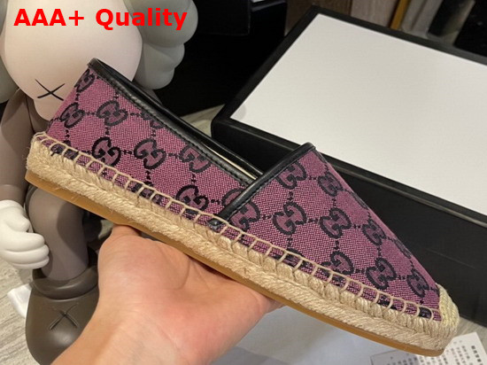 Gucci GG Multicolor Espadrille Pink and Blue GG Canvas 663674 Replica