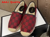 Gucci GG Multicolor Espadrille Red and Blue GG Canvas 663674 Replica