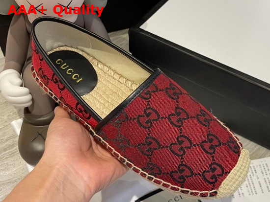 Gucci GG Multicolor Espadrille Red and Blue GG Canvas 663674 Replica