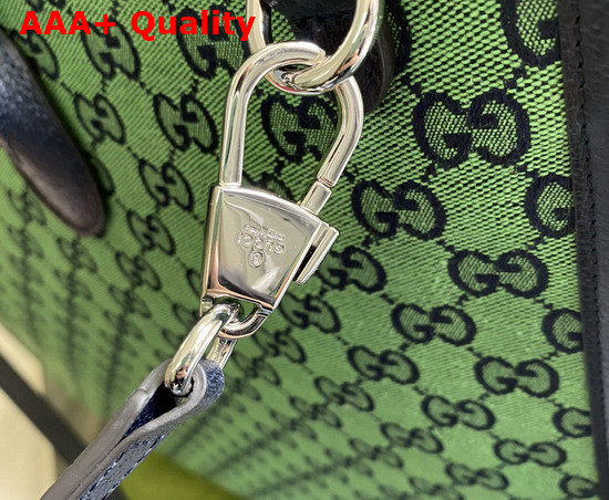 Gucci GG Multicolour Large Tote Bag Green and Blue Canvas 659980 Replica