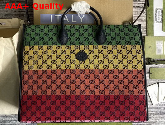 Gucci GG Multicolour Large Tote Bag Multicolour Canvas 659980 Replica