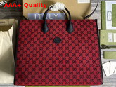 Gucci GG Multicolour Large Tote Bag Red and Blue Canvas 659980 Replica