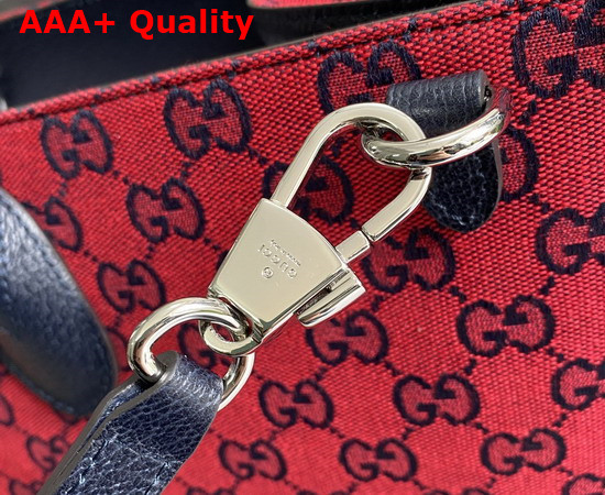 Gucci GG Multicolour Large Tote Bag Red and Blue Canvas 659980 Replica