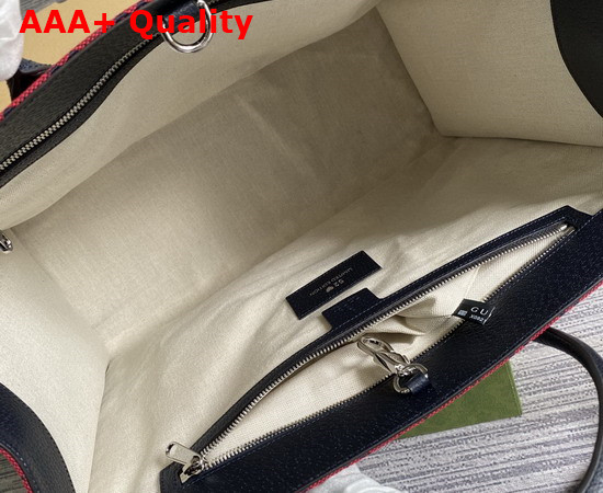 Gucci GG Multicolour Large Tote Bag Red and Blue Canvas 659980 Replica