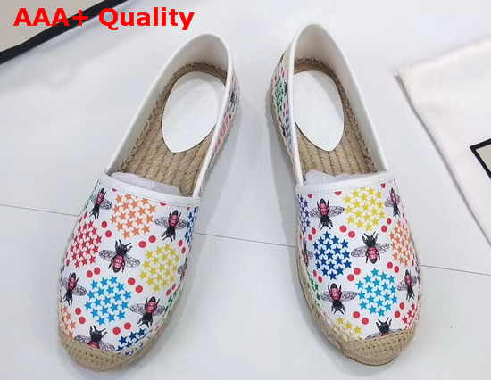 Gucci GG Psychedelic Espadrille with Bees White Replica