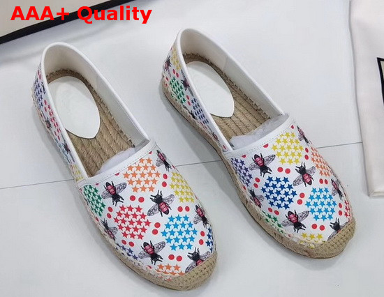 Gucci GG Psychedelic Espadrille with Bees White Replica