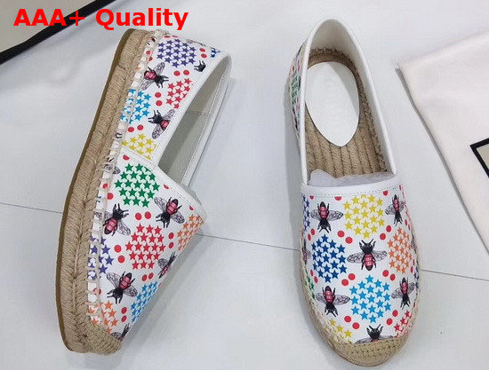 Gucci GG Psychedelic Espadrille with Bees White Replica