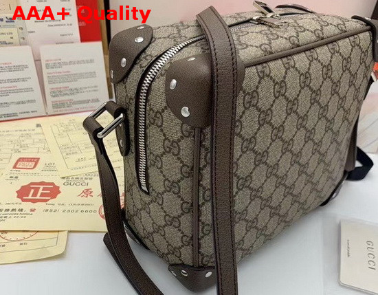 Gucci GG Shoulder Bag with Leather Details 626363 Replica