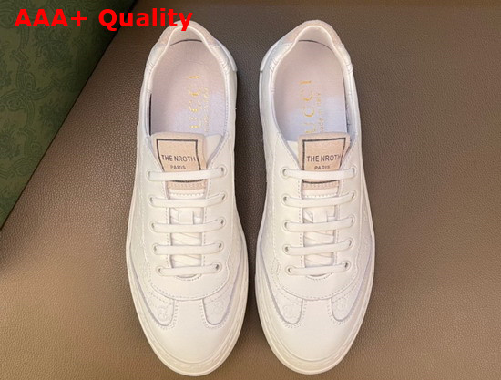 Gucci GG Signature Leather Sneaker in White for Men Replica