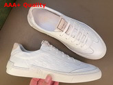 Gucci GG Signature Leather Sneaker in White for Men Replica