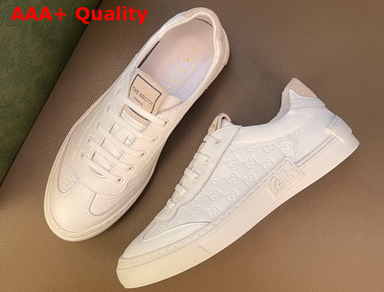 Gucci GG Signature Leather Sneaker in White for Men Replica