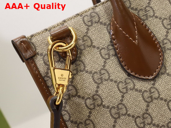 Gucci GG Small Tote Bag Beige Ebony GG Supreme Canvas 659983 Replica