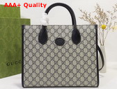 Gucci GG Small Tote Bag Beige and Blue GG Supreme Canvas 659983 Replica