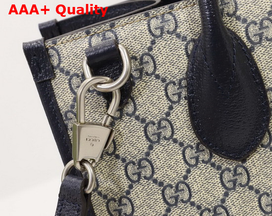 Gucci GG Small Tote Bag Beige and Blue GG Supreme Canvas 659983 Replica