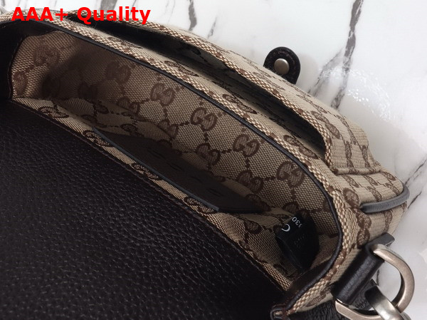 Gucci GG Super Mini Bag in Beige and Ebony Original GG Canvas and Brown Leather 795213 Replica