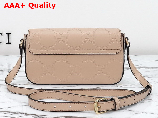 Gucci GG Super Mini Shoulder Bag in Light Beige GG Leather 772794 Replica