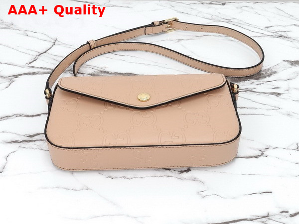 Gucci GG Super Mini Shoulder Bag in Light Beige GG Leather 772794 Replica