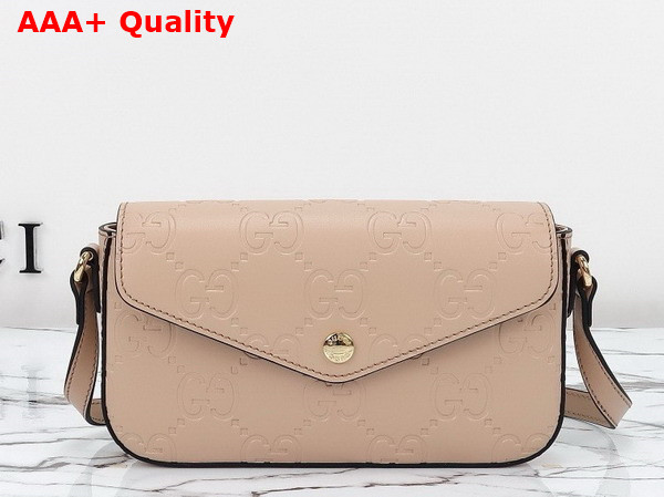 Gucci GG Super Mini Shoulder Bag in Light Beige GG Leather 772794 Replica