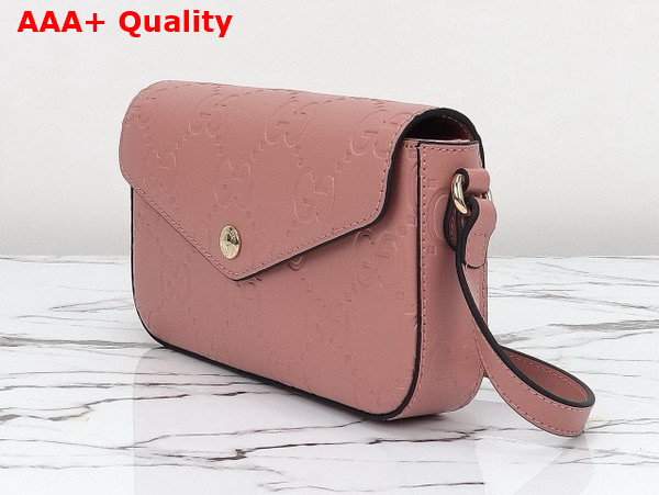 Gucci GG Super Mini Shoulder Bag in Rose Beige GG Leather 772794 Replica