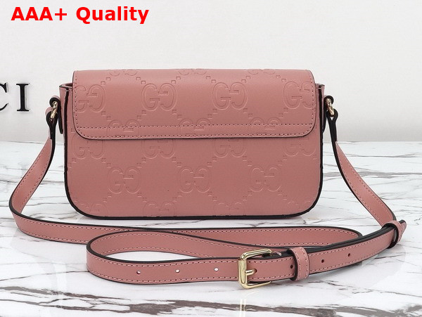 Gucci GG Super Mini Shoulder Bag in Rose Beige GG Leather 772794 Replica